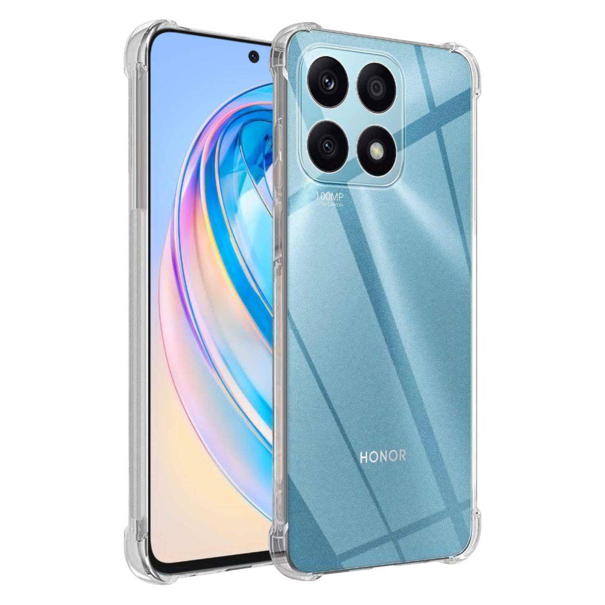 Für Honor X8a Schock Silikoncase TPU Schutz Transparent Handy Tasche Hülle Cover Etui Zubehör Neu