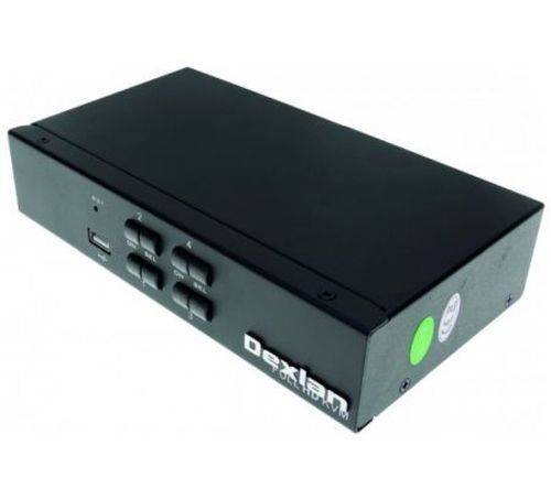Dexlan HDMI 1.4 KVM Switch, 4k UHD, USB, 4-fach, Desktop
