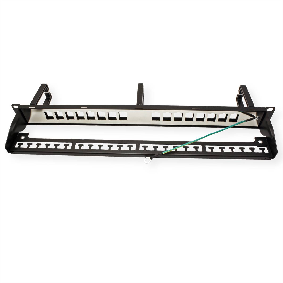 ROLINE 19-Zoll-Keystone-Modulträger, 16P., geschirmt, schwarz