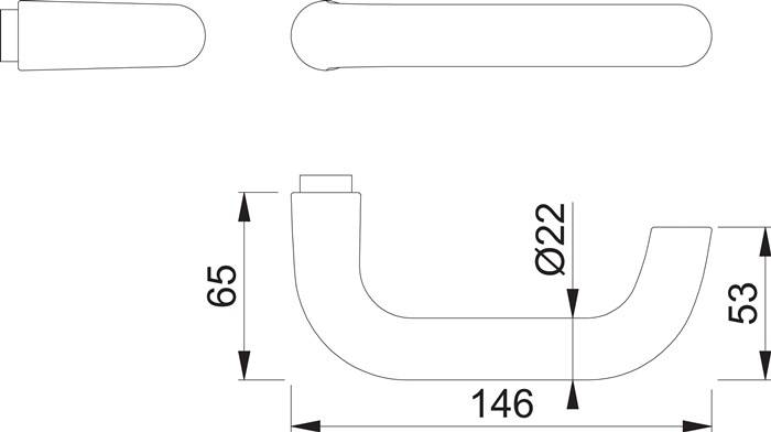 Türdrückerlochteil Paris 138 Alu.F4/bronzef.4-KT.8mm DIN L/R HOPPE