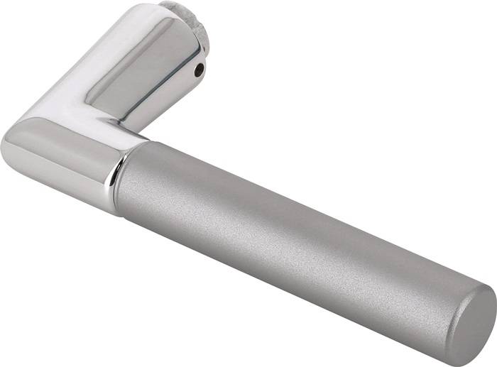 Türdrückerlochteil 1405 Alu.F49/F9-2 stahlfarben ma 4-KT.8mm DIN L/R HOPPE