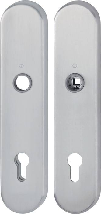 Langschildpaar F69 VA ma F69 PZ 92mm HOPPE