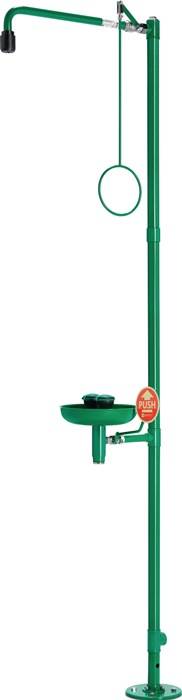 Notdusche ClassicLine m.Augendusche m.Auffangbecken Bodenmont.Anschl.3/4 IG Zoll