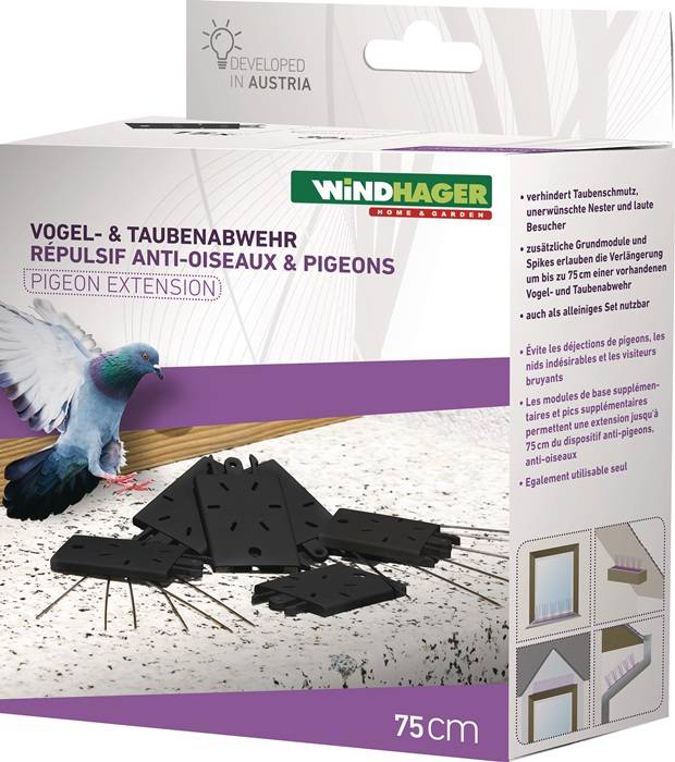 Vogel- u.Taubenabwehr Schutz b.75 cm,30 Spikes Ku.WINDHAGER