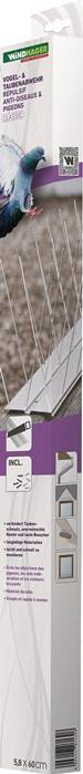 Vogel- u.Taubenabwehr Classic 60cm lang,24 Spikes Alu.WINDHAGER