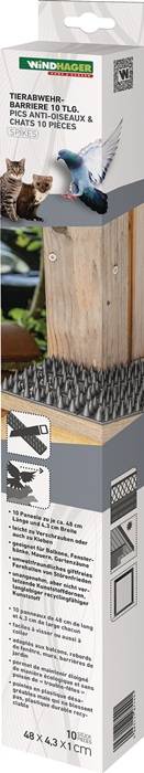 Tierabwehr-Barriere 10 Paneele 49cm lang,4,5cm breit Ku.WINDHAGER