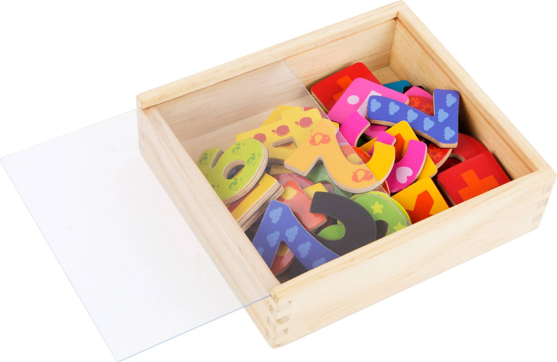 small foot Magnet Holzkiste aus Holz, mit 40 Teilen zum Rechnen und Zahlen Lernen, fü r Kinder ab 3 Jahren, 10731, Groß