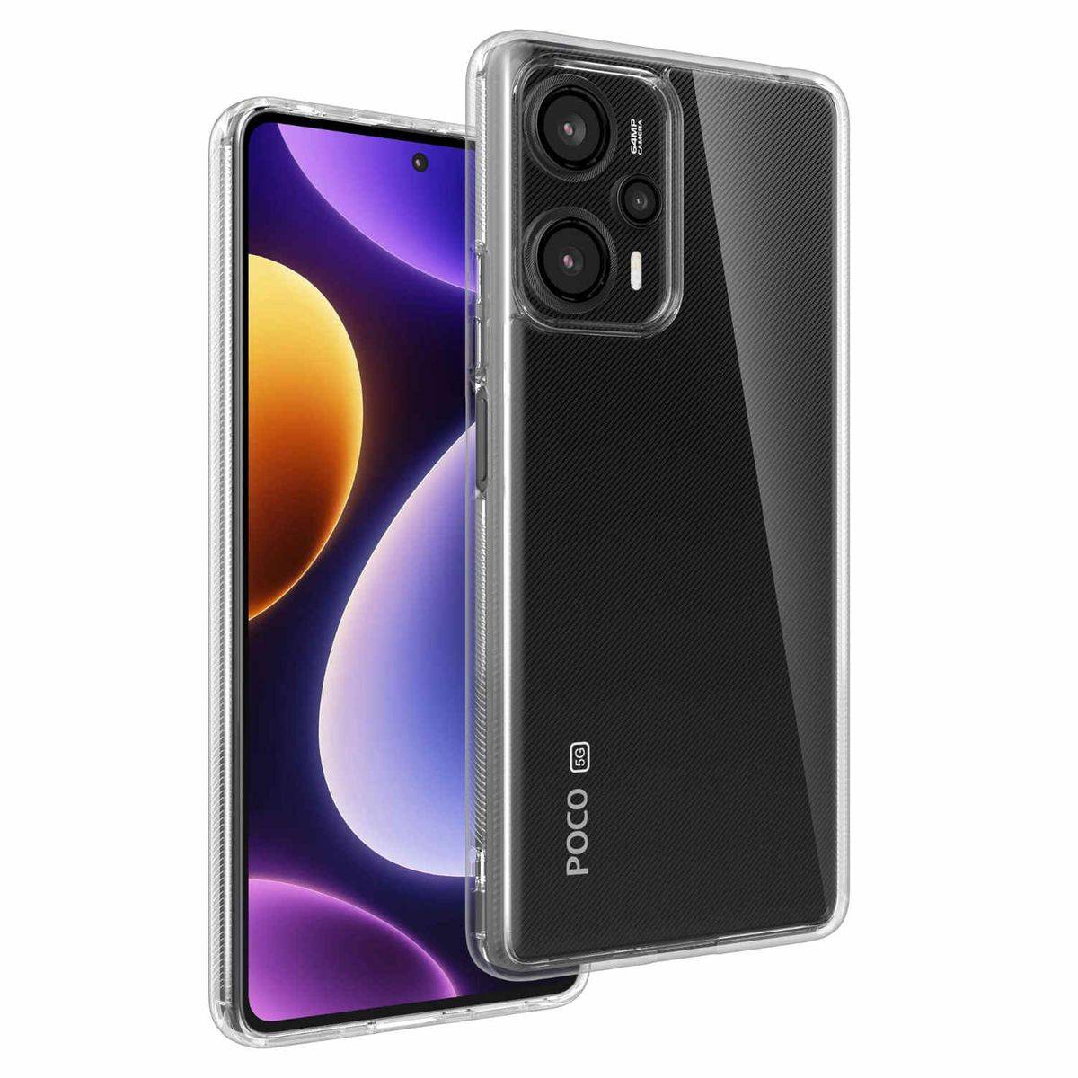 Für Xiaomi Poco F5 Silikoncase TPU Schutz Transparent Handy Tasche Hülle Cover Etui Neu