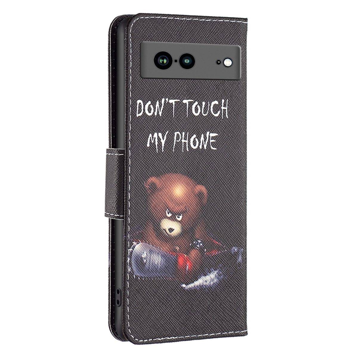Für Google Pixel 7A Kunstleder Handy Tasche Book Motiv Muster Wallet