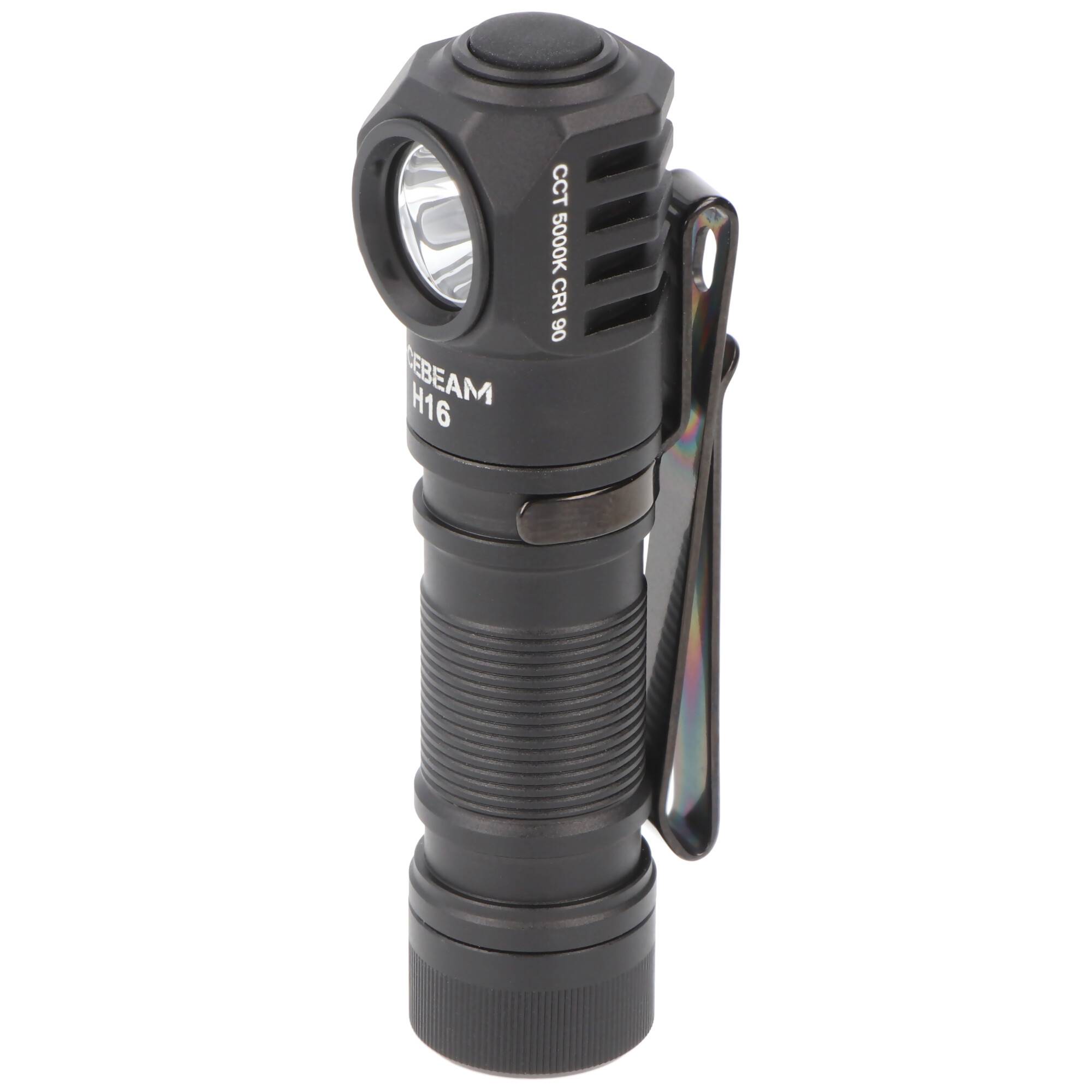 AceBeam H16 LED Stirnlampe mit max. 650 Lumen, 5.000K neutralweiß mit schwarzem Gehäuse, reflektierendes Kopfband, inklu