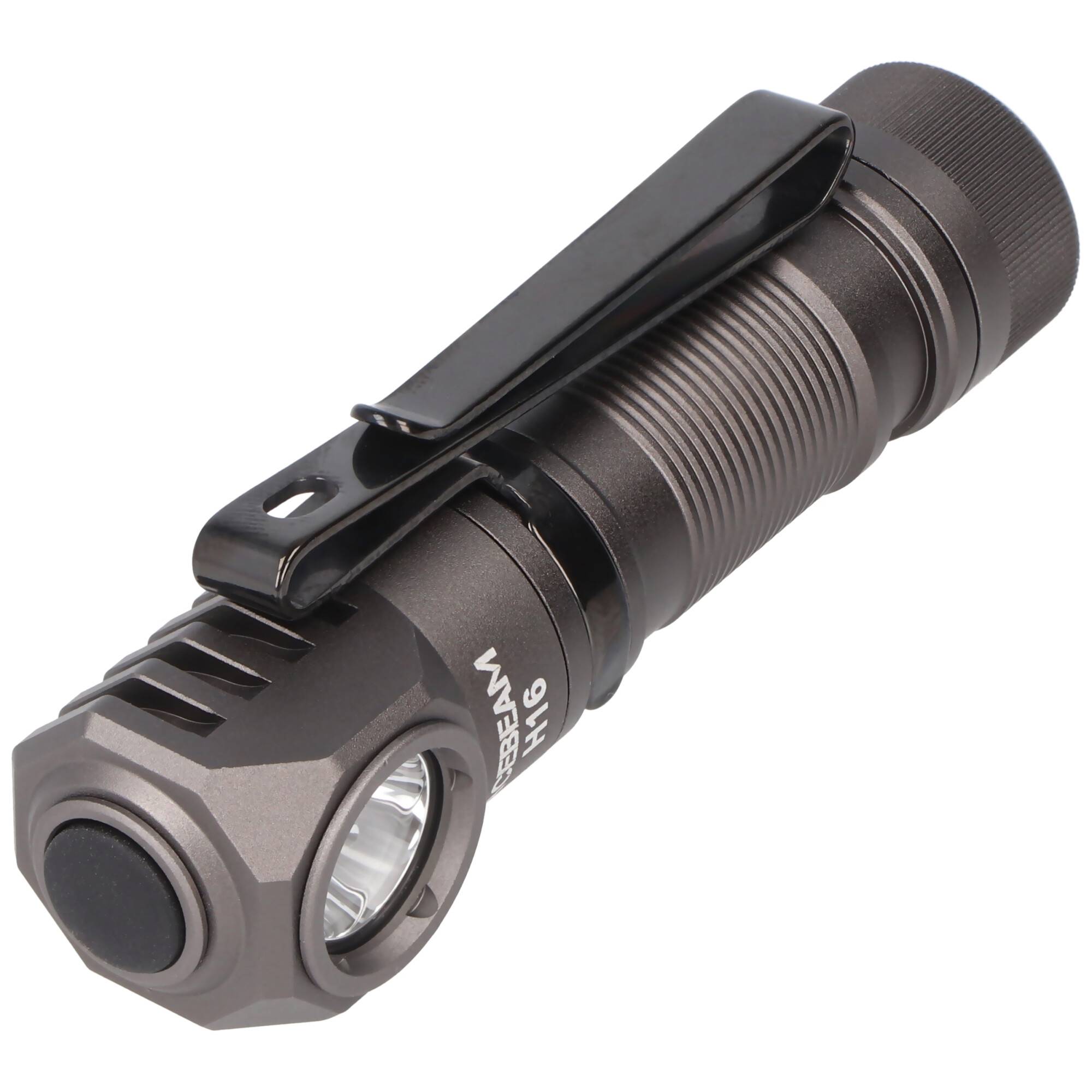 AceBeam H16 LED Stirnlampe mit max. 1.000 Lumen, 6.500K kaltweiß mit grauem Gehäuse, reflektierendes Kopfband, inklusive