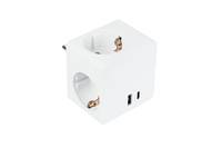 GOOD CONNECTIONS - Alcasa SW01-W, Indoor, Type E/F, CEE, Gerade, Weiß, Universal