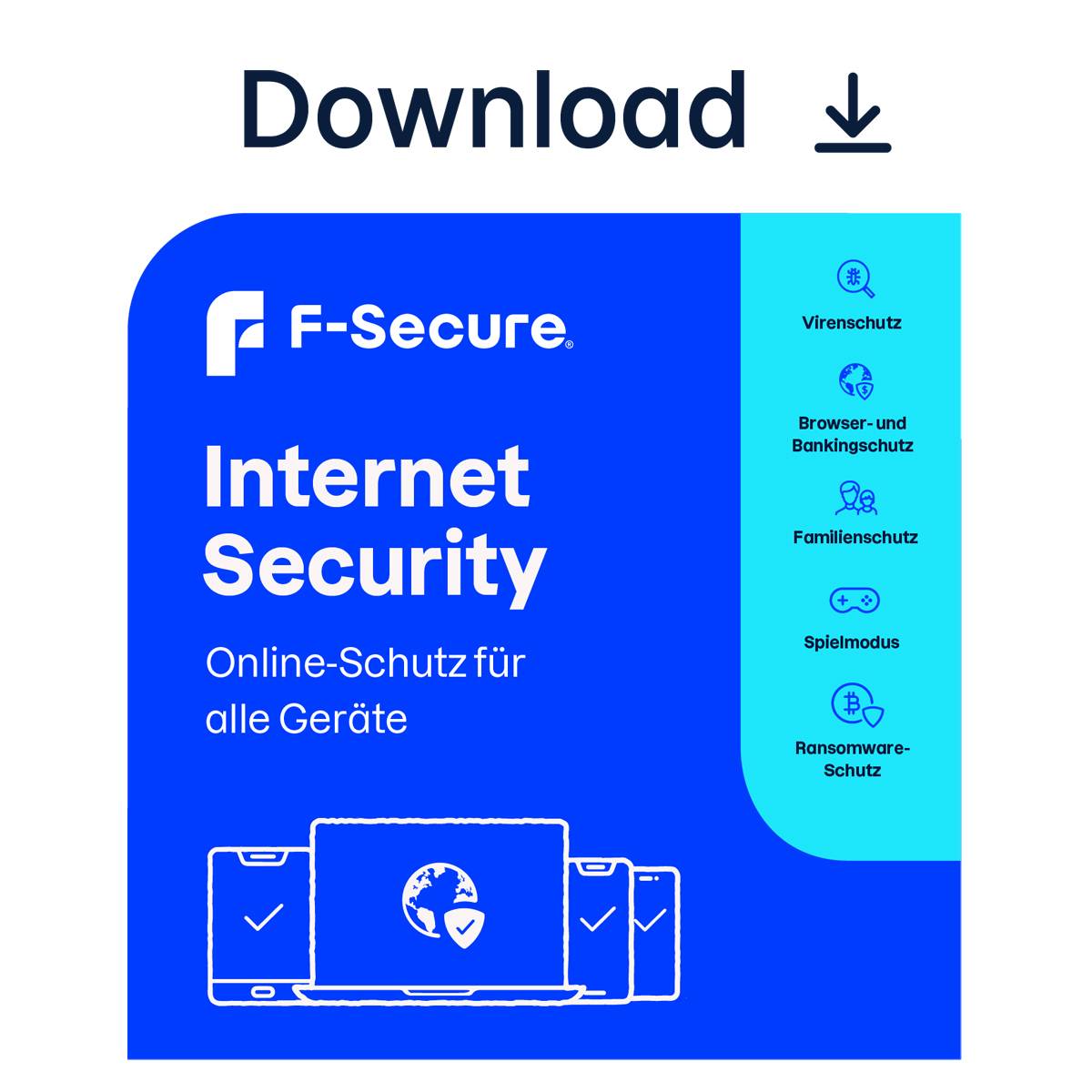 Internet Security für alle Geräte 3 Geräte - 1 Jahr Vollversion