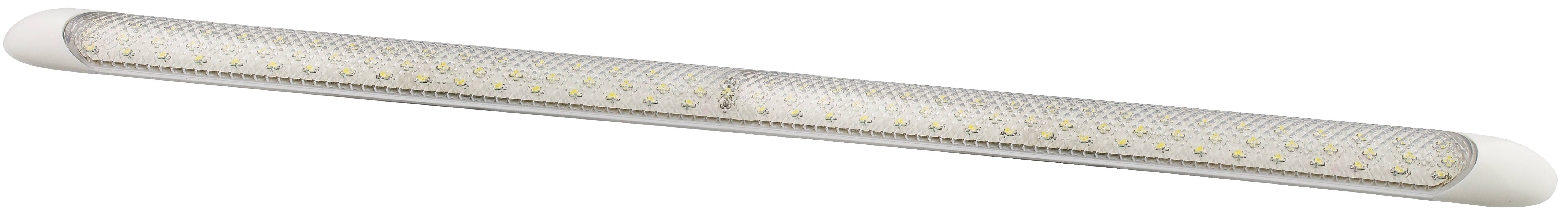 Schmale LED Innenraumleuchte, 600 mm, weiße Blenden, weiß, 24 Volt