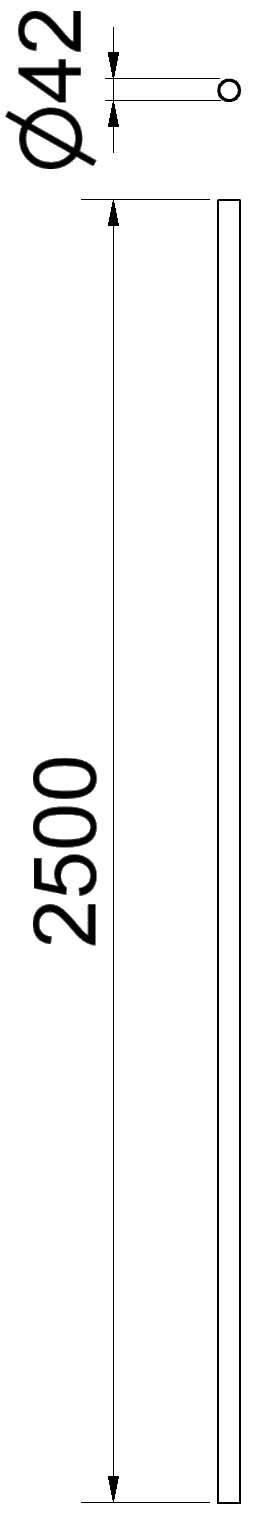 Schake Rundrohr mit 42 mm Durchmesser verzinkt