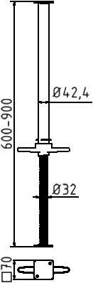 Schake 20212 Kanalstrebe „Perfekt“ Ø32 mm Gr. 1a<br><br>0,60 m - 0,90 m<br><br>39,90 kN - 34,10 kN
