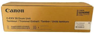 Canon Genuine C-EXV 58 Trommeleinheit in orangefarbener Verpackung, gekennzeichnet für imageRUNNER ADVANCE Kopierer Toner-/Trommelwechsel.