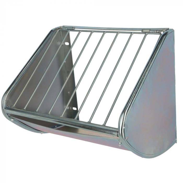 Heuraufe - Metall verzinkt - mit Futterspargitter - für Pferde