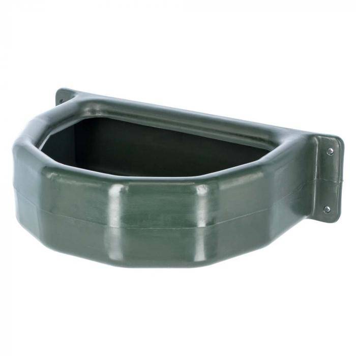 Futtertrog - halbrund - Kunststoff - 25 Liter - Länge 55 cm - grün