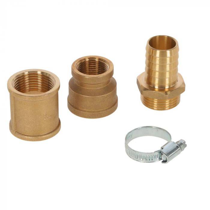 Anschlussset - für Weidepumpen 3/4" und 1" - Schlauchschelle, Schlauchanschluss, 2x Muffe