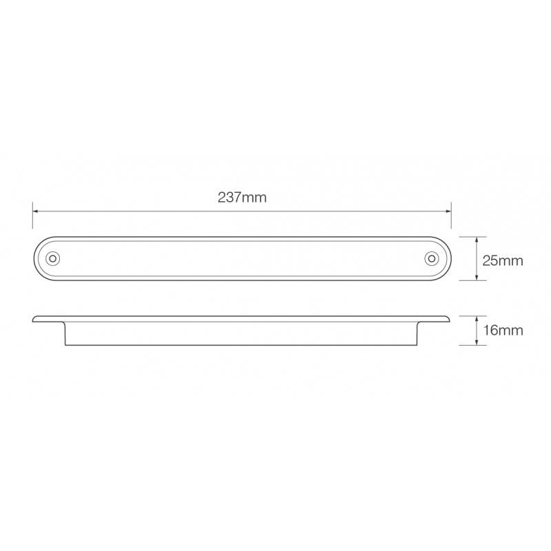LED Rückleuchte, Serie 235, 12 Volt, Brems- und Schlussleuchte, Small-Strip-Line, ECE u. EMC geprüft