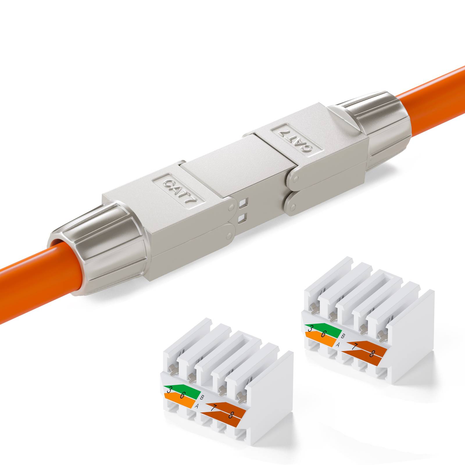 hb-digital Netzwerkkabel Verbinder CAT 7 LSA Adapter werkzeuglos