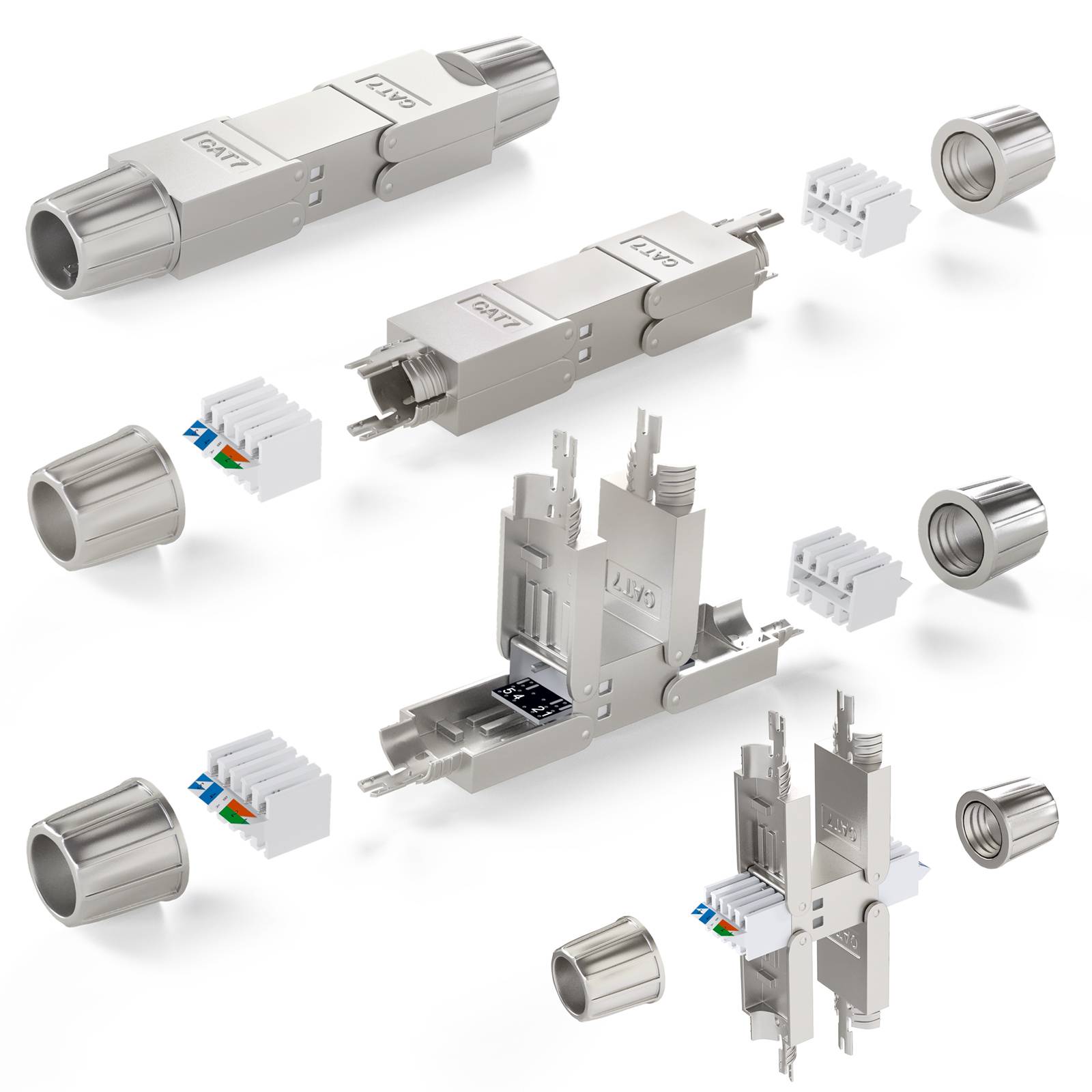 hb-digital Netzwerkkabel Verbinder CAT 7 LSA Adapter werkzeuglos