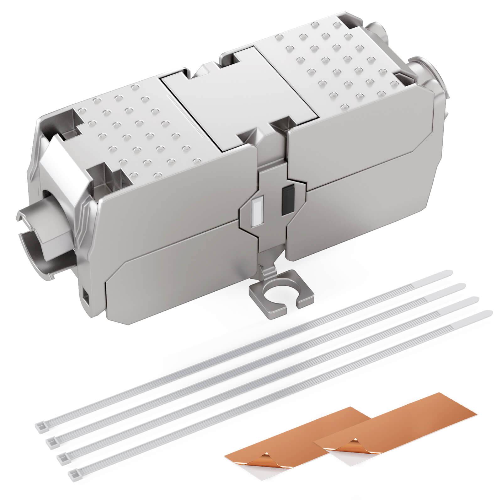 hb-digital Netzwerkkabel Verbinder LSA CAT 6a Patchkabelkupplung werkzeuglos