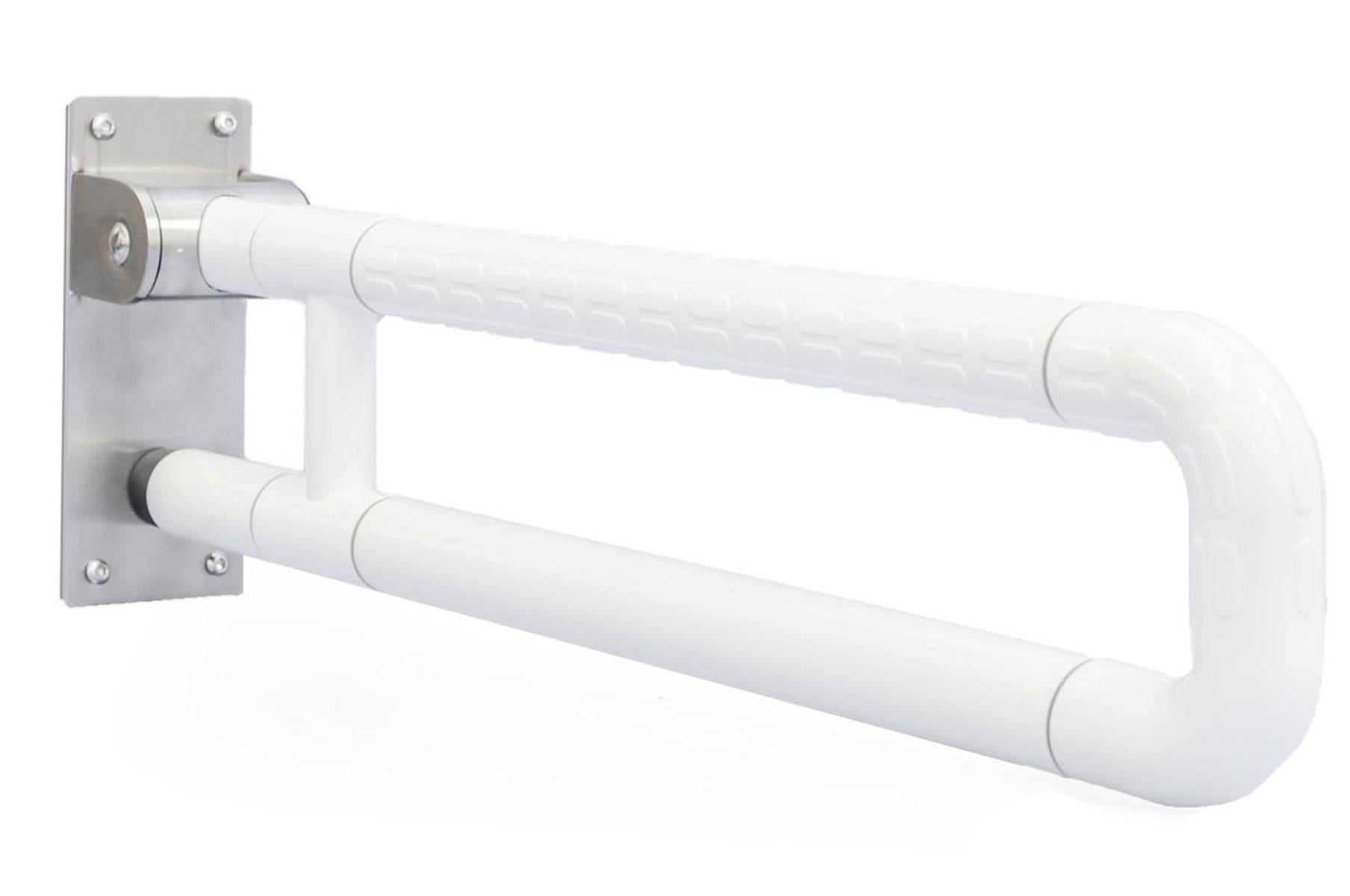 WC Haltegriff 60x20cm Bad Stützgriff Behinderte Senioren Klappbar Weiß
