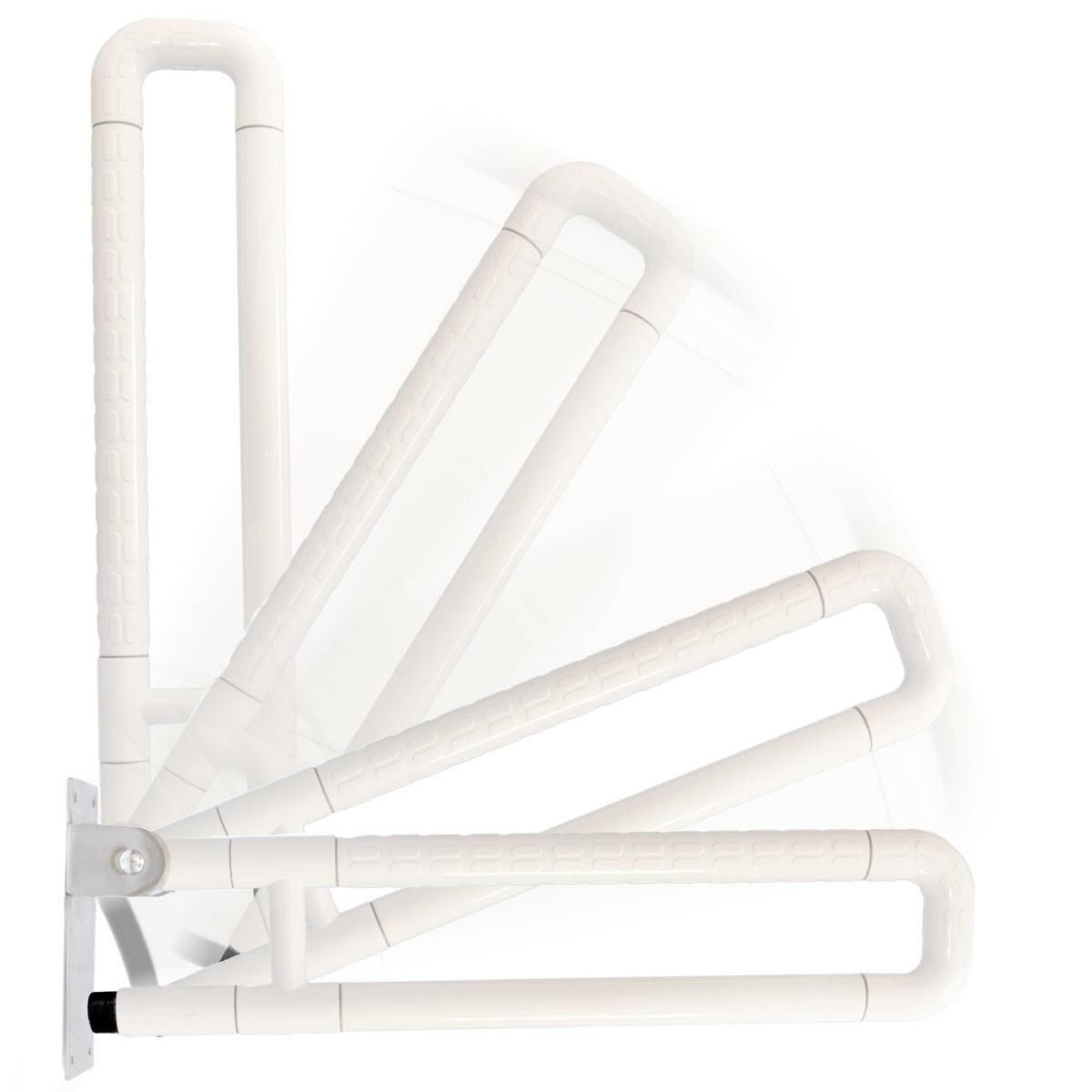 WC Haltegriff 60x20cm Bad Stützgriff Behinderte Senioren Klappbar Weiß