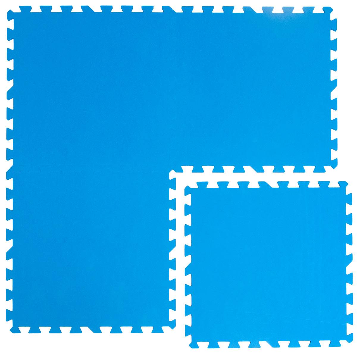 1cm DICKE Poolmatte 4er Set Bodenmatte 1qm Bodenfliesen Bodenfolie Unterlage für Pool Robustes erweiterbares Stecksystem Blau