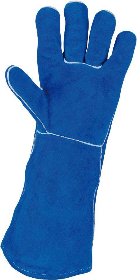 KS TOOLS Schweißer-Lederhandschuhe lang, XXL (985.7041)