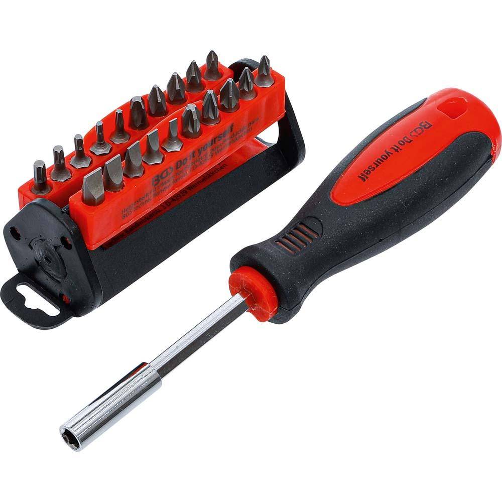 Schraubendreher-Bit-Satz - Abtrieb Außenvierkant 6,3 mm (1/4") - 31-tlg. - in praktischer Klappbox