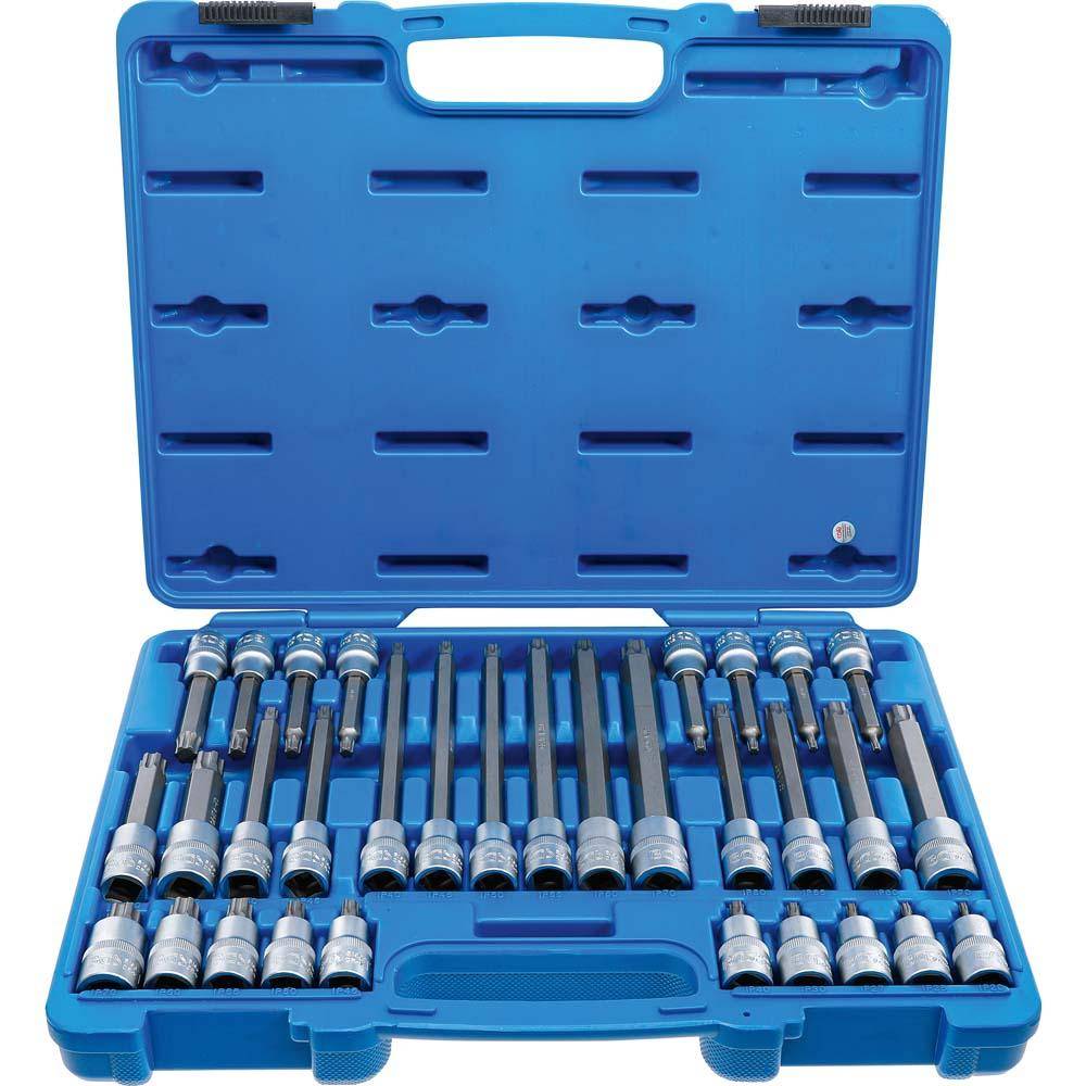 Bit-Einsatz-Satz - Antrieb Innenvierkant 12,5 mm (1/2") - TP-Profil (für Torx Plus) TP20 bis TP70 - 32-tlg.