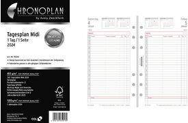 CHRONOPLAN Tagesplan 2024, 1 Tag/1 Seite, Midi, 96 x 172 mm Tageskalender, Universallochung, Zweifarbdruck, Grammatur: