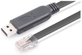 Konsolenkabel - USB A - RJ45 - Schwarz