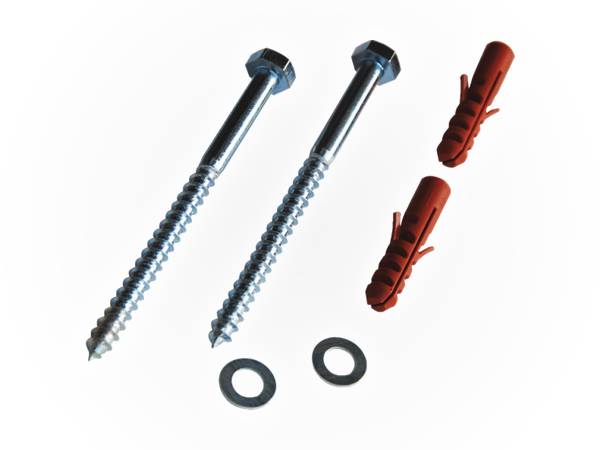 Befestigungsset für Bodenschwellen, 2 Schrauben mit Dübel und U-Scheiben