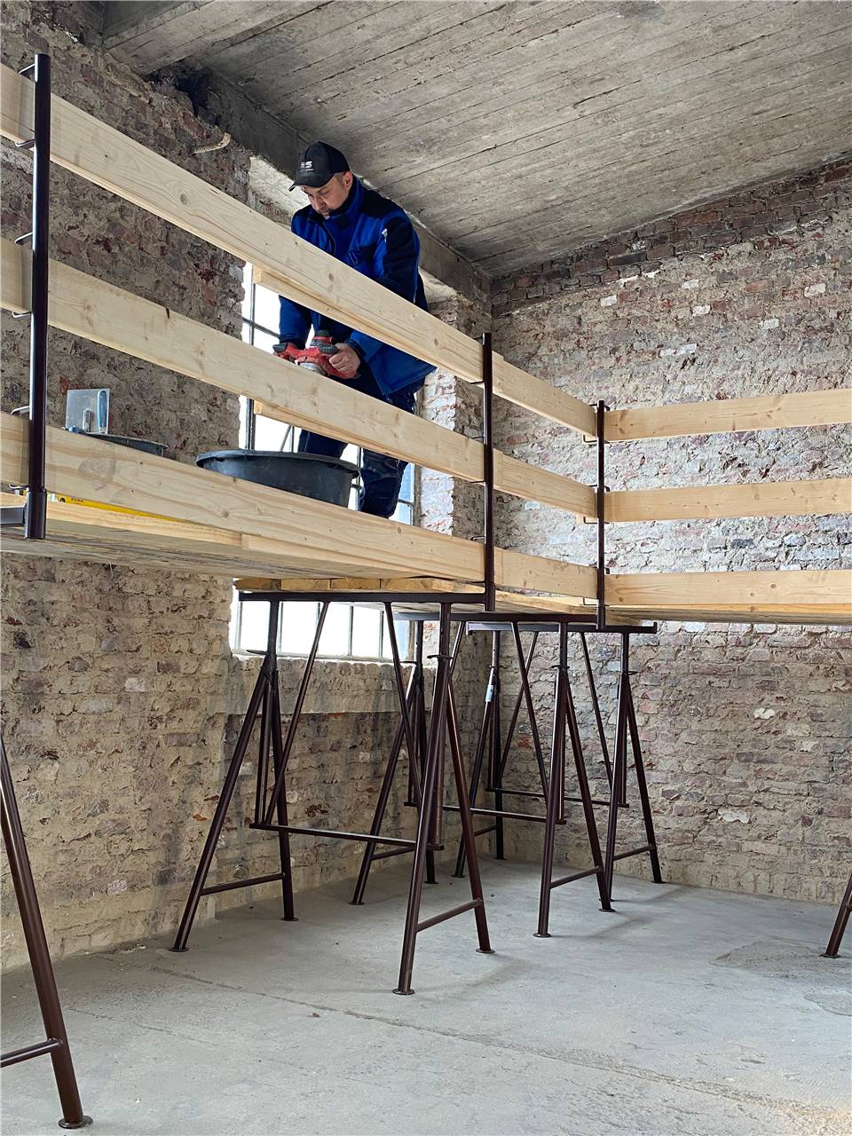 Schake Faltgerüstbock Compakt S 1200, Breite 1,20 m, Tragkraft 1500 kg, verzinkt | Größe: Gr. 3