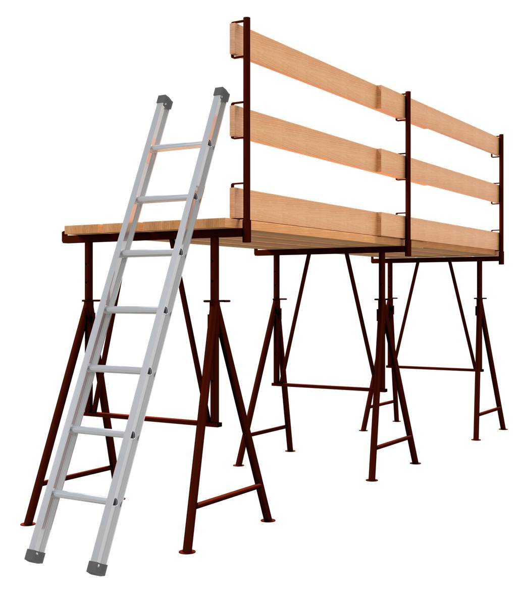 Schake Faltgerüstbock Compakt S 1200, Breite 1,20 m, Tragkraft 1500 kg, verzinkt | Größe: Gr. 2