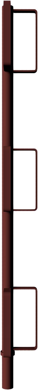 Schake 112777 Geländerpfosten Ø 33,7 mm für Faltgerüstbock „Compakt S“ Eckgeländerpfosten lackiert