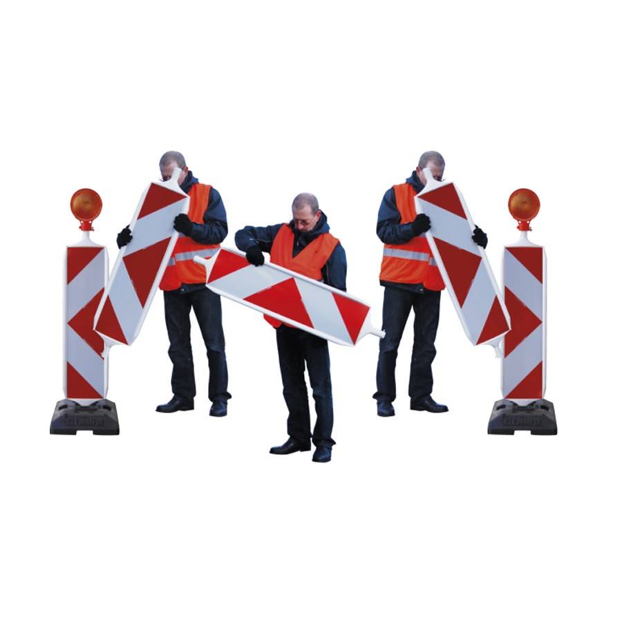 Wende-Dreh-Bake, BASt-geprüft, RD-/WD System, Pfeilfolie RA 2