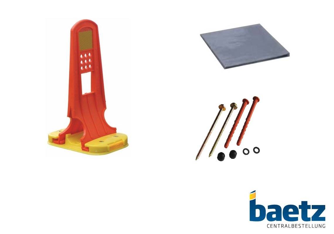 Sichtzeichen, Orange, Folie RA2, Fußplatte Gelb