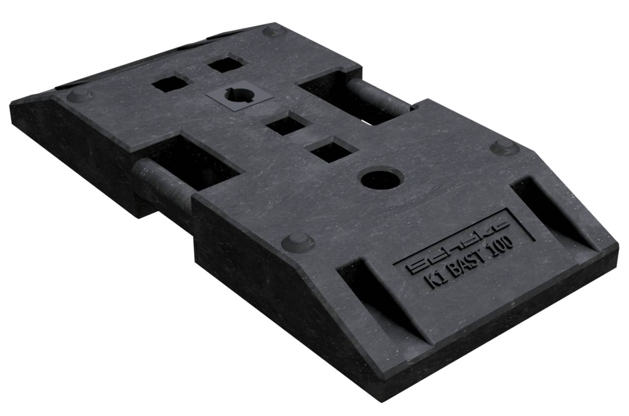 Schake 31NOX-0 TL-Fußplatte nach K1 Typ NOX 30 kg ohne Einsatz für BASt Wendebaken