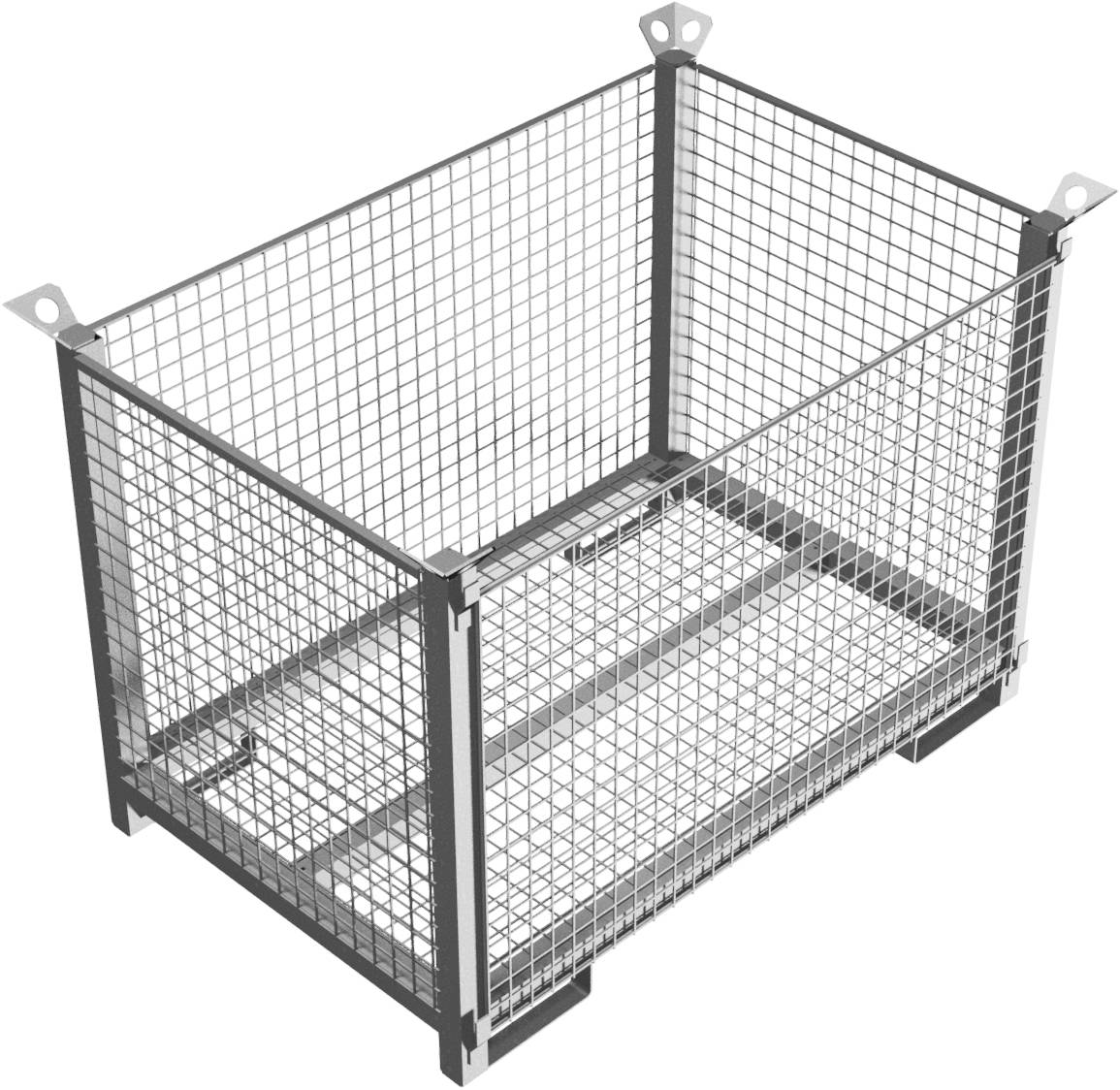 Schake 3B231 Transportbox für 35 Fußplatten 1,43m x 0,87m x 0,94m