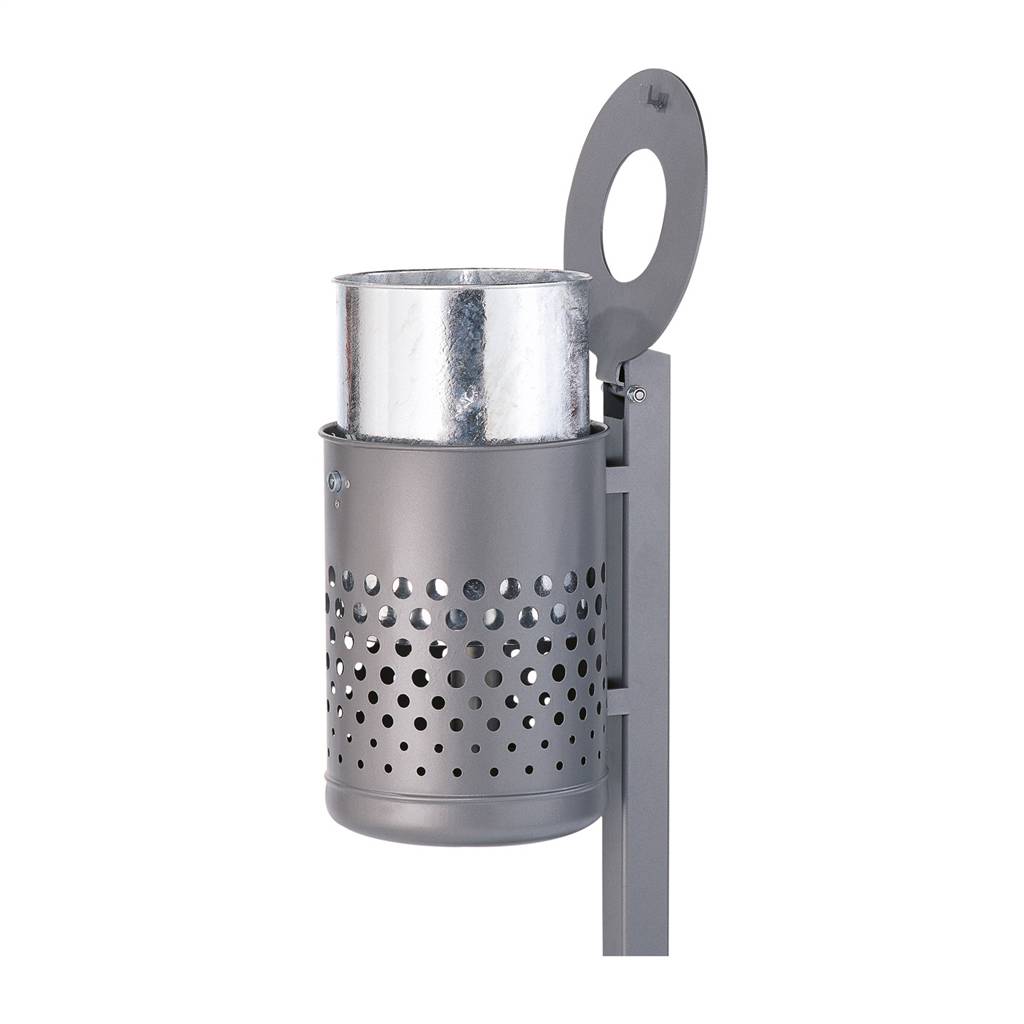 Schake 4234 Abfallbehälter 50l feuerverzinkt mit Einsatzbehälter