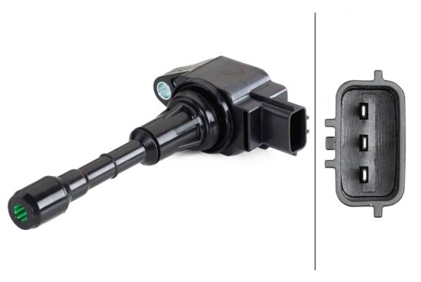 HELLA 5DA 358 057-691 Zündspule - 3-polig - Kerzenschachtzündspule - geschraubt