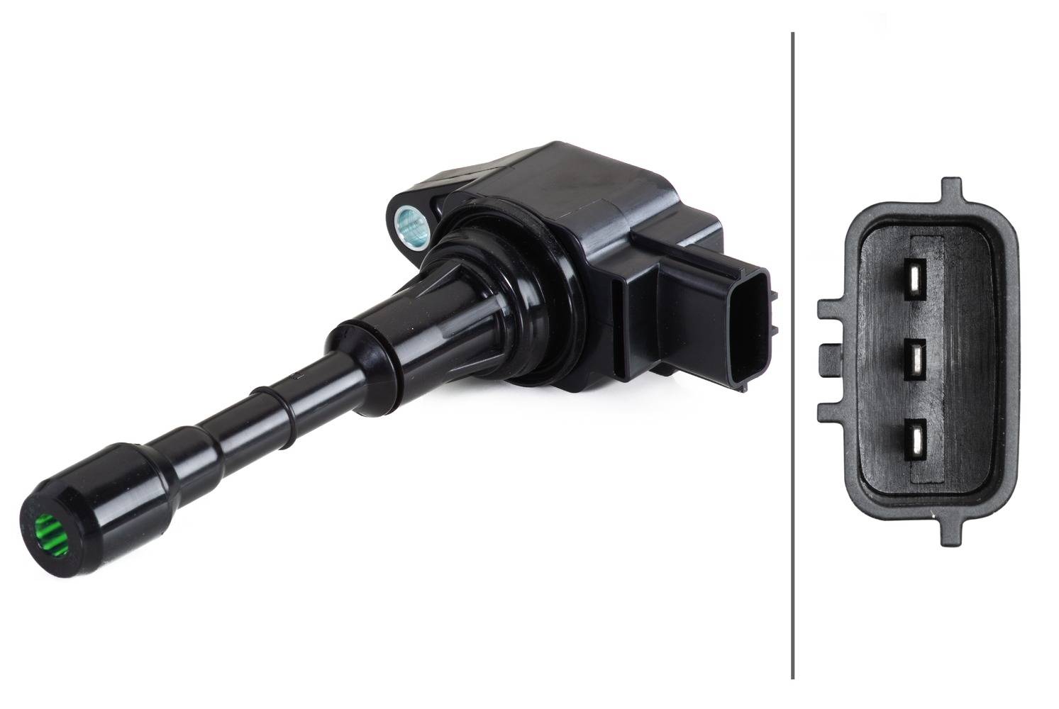 HELLA 5DA 358 057-691 Zündspule - 3-polig - Kerzenschachtzündspule - geschraubt