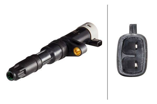 HELLA 5DA 358 000-411 Zündspule - 12V - 2-polig - Kerzenschachtzündspule - geschraubt