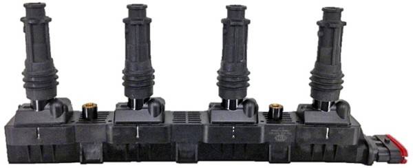 HELLA 5DA 358 000-201 Zündspule - 12V - 6-polig - inkl. Zündkerzenstecker - geschraubt