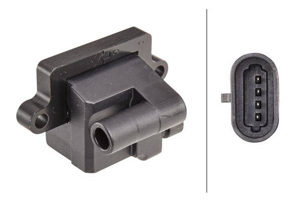 HELLA 5DA 230 035-021 Zündspule - 4-polig - Verteilerzündspule - geschraubt